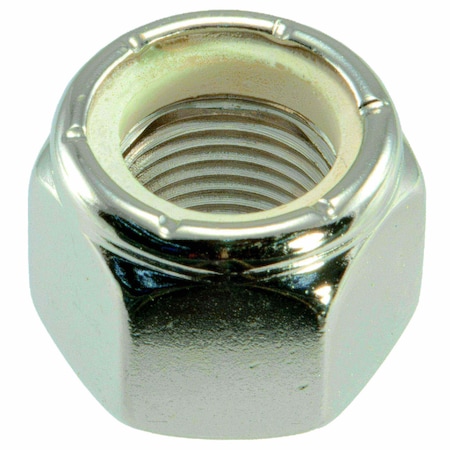 Midwest Fastener Nylon Insert Lock Nut, 5/8"-18, 18-8 Stainless Steel, Not Graded, Polished, 3 PK 33397